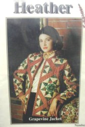 HEATHER GRAPEVINE QUILTED FOLK ART JACKET PATTERN S-LG